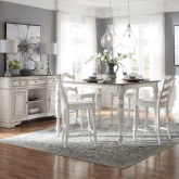 Magnolia Manor 5 Piece Gathering Dining Set in Antique White