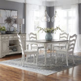 Magnolia Manor 5 Piece Dining Set in Antique White