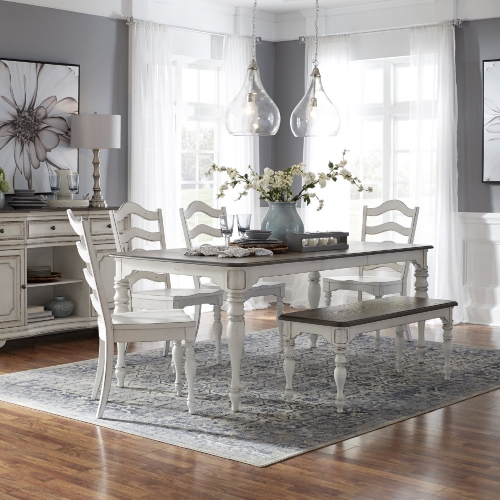 Magnolia Manor 6 Piece Dining Set in Antique White