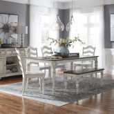 Magnolia Manor 6 Piece Dining Set in Antique White