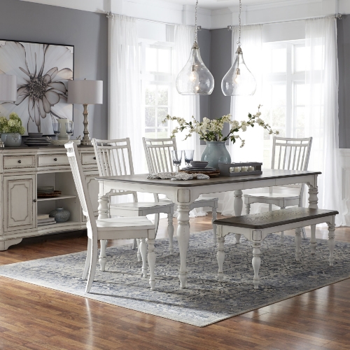 Magnolia Manor 6 Piece Dining Set in Antique White