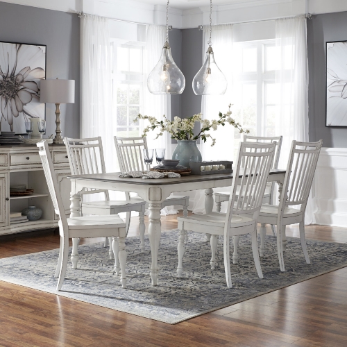 Magnolia Manor 7 Piece Dining Set in Antique White