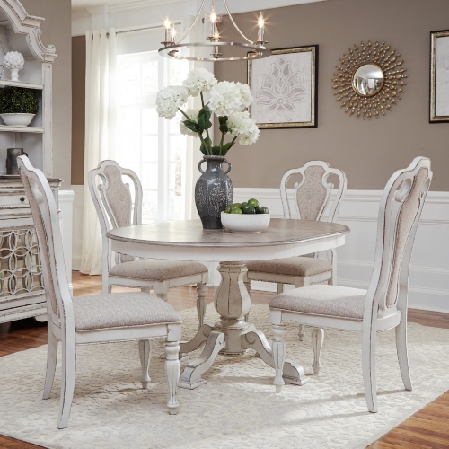 Magnolia Manor 5 Piece Dining Set in Antique White