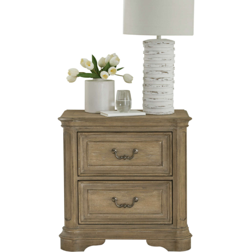 Magnolia Manor 2 Drawer Nightstand in Weathered Bisque