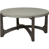 Cascade Round Cocktail Table in Brushed Brown & Concrete