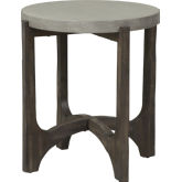 Cascade End Table in Brushed Brown & Concrete