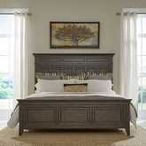 Paradise Valley King Panel Bed in Saddle Brown Finish