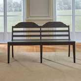 Paradise Valley Ladder Back Dining Bench in Saddle Brown Finish