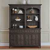 Paradise Valley Hutch & Buffet in Saddle Brown Finish