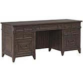 Paradise Valley Executive Credenza in Saddle Brown Finish