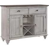 Ocean Isle Buffet in Antique White & Weathered Pine