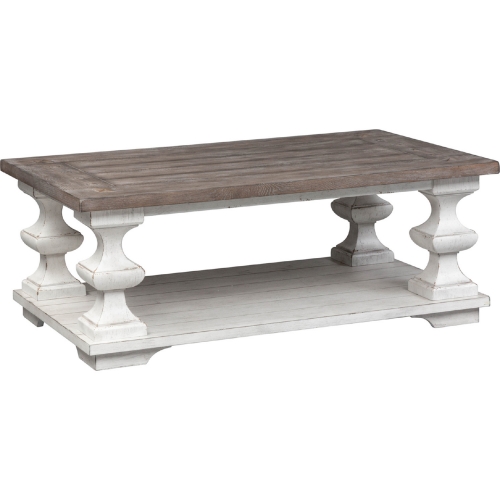 Sedona Cocktail Table in Distressed White