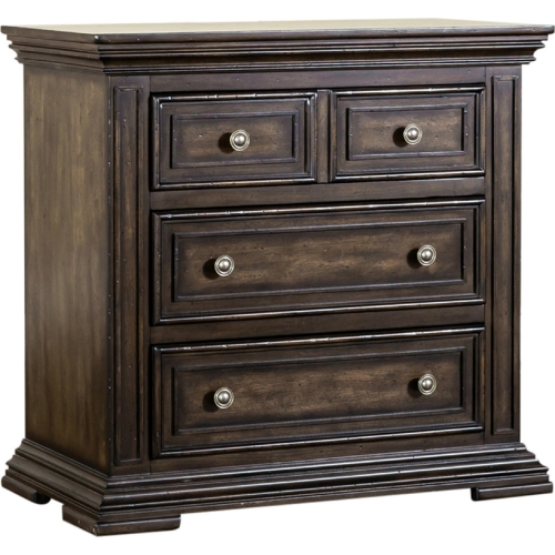 Big Valley Chest with Charging in Distressed Brownstone Finish