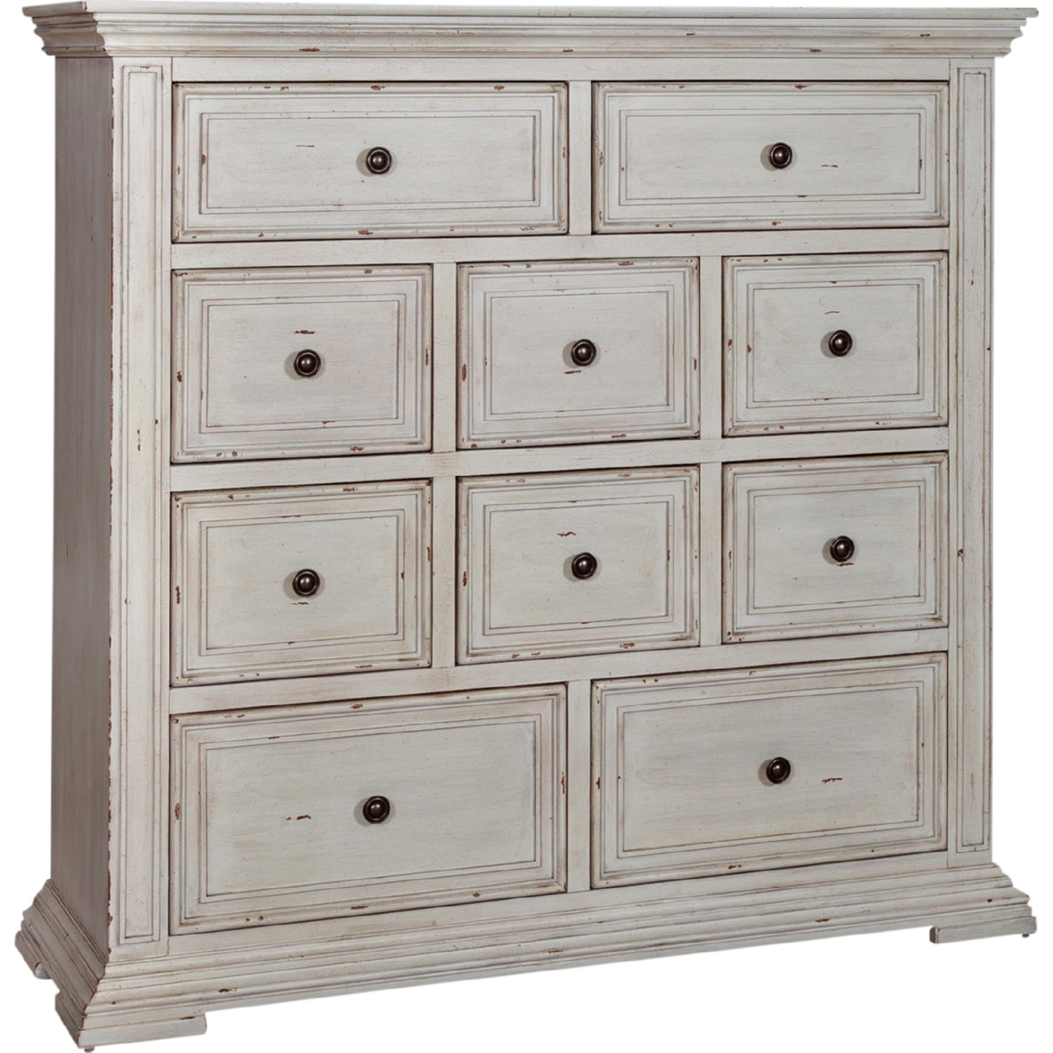grey and white distressed dresser New Jersey Tall Dresser – Handmade Solid Wood Chest of Drawers – Vertical  Farmhouse Dresser main image 0