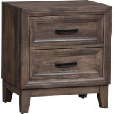 Ridgecrest 2 Drawer Nightstand in Cobblestone Finish
