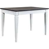 Allyson Park 54" Counter Height Dining Table in Brushed White & Gray