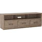 City Scape 70" TV Stand Console in Brushed Burnished Beige Wood