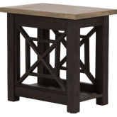 Heatherbrook Side Table in Charcoal Gray & Ash