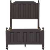 Cottage View Full Panel Bed in Dark Gray Finish