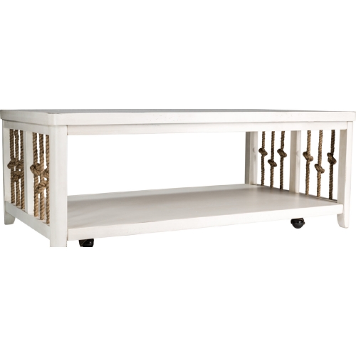 Dockside II Cocktail Table in White Finish