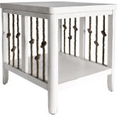 Dockside II End Table in White Finish
