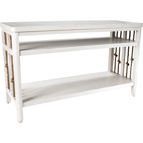 Dockside II Sofa Table in White Finish