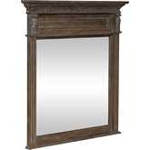 Carlisle Court Landscape Mirror in Waxed Chestnut Finish Wood