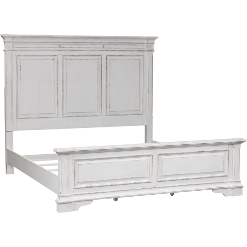 Abbey Park King Panel Bed in Antique White