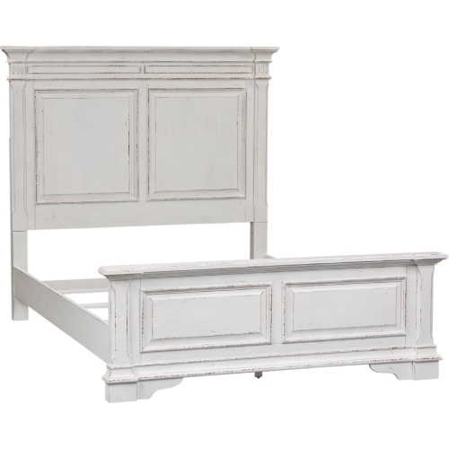 Abbey Park Queen Panel Bed in Antique White