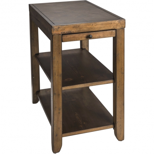 Mitchell Side Table in Nutmeg Brown Finish