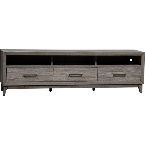 Mercury 76" TV Stand Console in Driftwood Gray Finish
