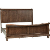 Rustic Traditions King Sleigh Bed in Rustic Cherry Finish