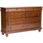 Rustic Traditions 8 Drawer Dresser in Rustic Cherry Finish