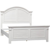 Summer House I King Panel Bed in Oyster White Finish
