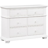 Summer House 6 Drawer Dresser in Oyster White Finish