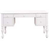 Summer House I Vanity Desk in Oyster White Finish Wood