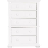 Summer House I 5 Drawer Chest in Oyster White Finish