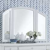 Summer House I Vanity Mirror in Oyster White Finish Wood