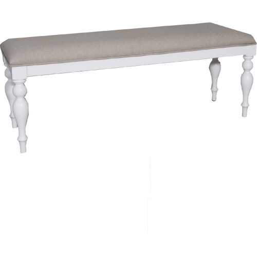 Summer House Dining Bench in Oyster White