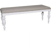 Summer House Dining Bench in Oyster White