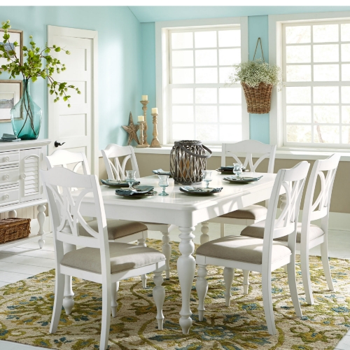 Summer House 7 Piece Dining Set in Oyster White