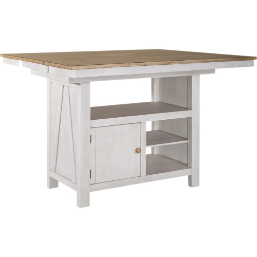 Lindsey Farm Kitchen Island in Weathered White & Sandstone