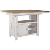 Lindsey Farm Kitchen Island in Weathered White & Sandstone
