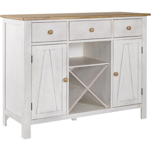 Lindsey Farm Server in Weathered White & Sandstone