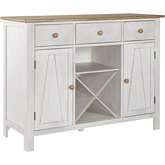 Lindsey Farm Server in Weathered White & Sandstone