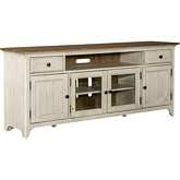 Farmhouse Reimagined 72" TV Stand in Antique White & Chestnut