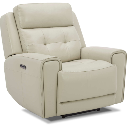 Carrington Power Recliner with USB in Baja Stone Top Grain Leather