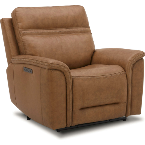 Cooper Power Recliner with USB in Camel Top Grain Leather
