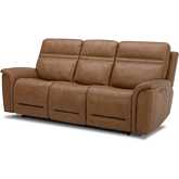 Cooper Power Recline & Zero Gravity Sofa in Camel Top Grain Leather