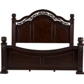 Messina Estates Queen Poster Bed in Distressed Cognac